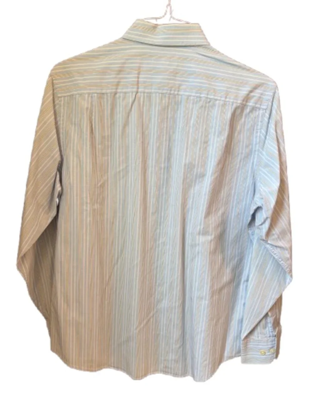 Banana Republic Men's Button Down Shirt Size M Blue White Stripe Long Sleeve